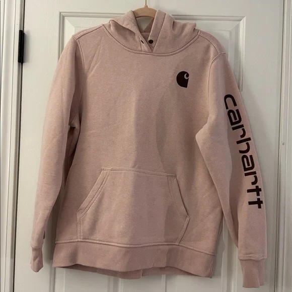 Carhartt Blush Hoodie with Logo - Picture 1 of 7